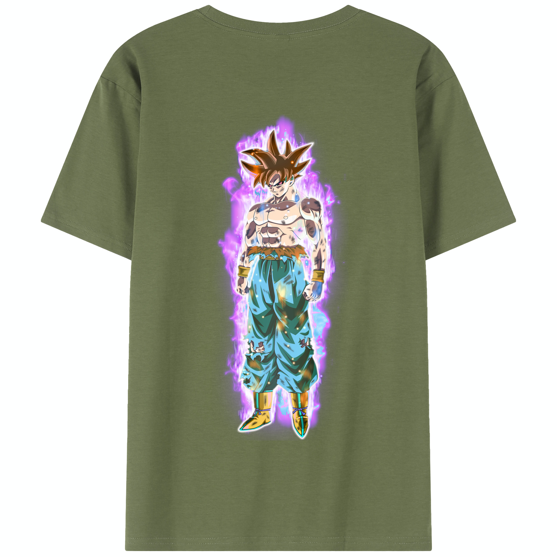 （画像用） ドラゴンボール 孫悟空（そん ごくう）Son Goku カカロット DRAGON BALL Kakarotto 綿100％半袖Tシャツ（背面プリント）
